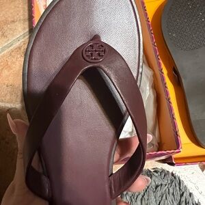 Tory Burch Deep Maroon Sandals